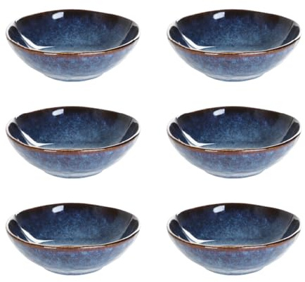 HOMLA CASPER 6er Schalen Set Navy Blau 17x6 cm Modernes Design Kratzfest Langlebig