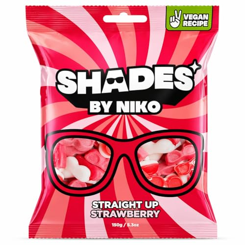 Shades by Niko Straight Up Strawberry Flavour Sweets 150g