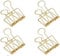 4Pcs Gold Hollow Out Long Tail Wire Binder Clips Paper Binder Clip Large Binder and Paper Clips, Clamps Fasteners,Office Products (51mm)