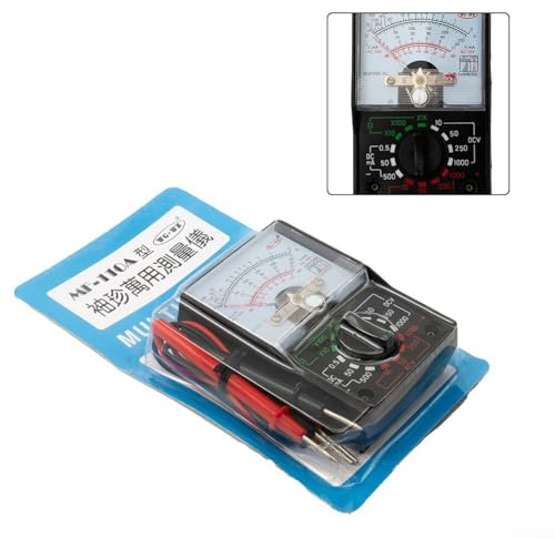 Tester multimetro analogico AC/DC da 110 A con voltmetro, amperometro, ohmmetro, capacità 1000 V, 250 mA, per fabbriche, scuole e progetti elettronici