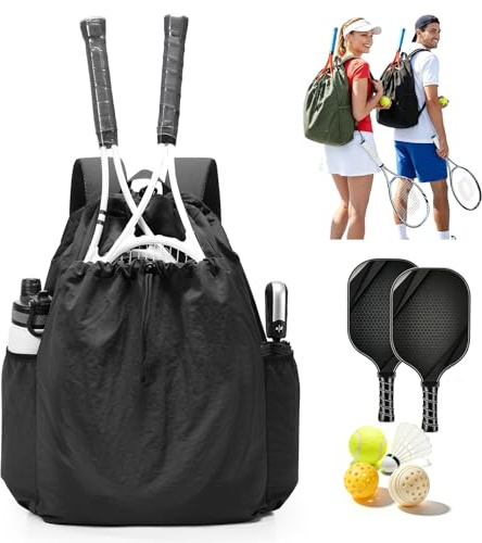 SZLX Tennisrucksack, Geräumige Tennistasche für Damen und Herren mit Mehreren Fächern für Tennisschläger, Pickleballschläger, Badmintonschläger, Squashschläger und Bälle