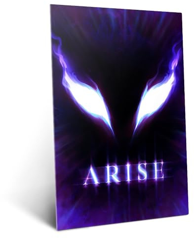 Displate Metallposter Solo Leveling - Arise - Eyes of The Abyss Plakat - Wandbilder Moderne Anime Bilder Wohnzimmer Deko Schlafzimmer - Geschenk - Wanddeko Metall Poster 48 cm x 67.5 cm