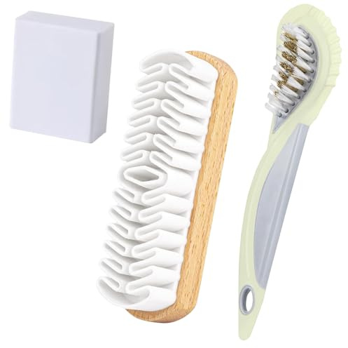3 Pcs Cepillo Zapatos Ante y Gamuza con Borrador, Magic Rubber Shoe Brush | Cepillo Ante Cepillo para Zapatos de Ante para el Cuidado de Gamuza para Piel Rugosa, Nubuck