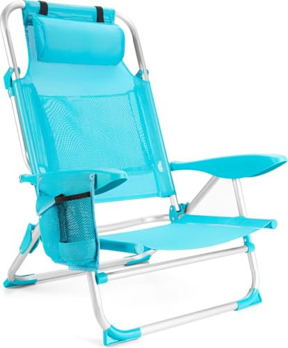 Outtec® Campingstuhl - bis 120 kg - Angelstuhl, Klappstuhl, Faltbar Stuhl, Gartenstuhl, Leicht Camping Stuhl, Strandstuhl für Garten, Balkon, Strand