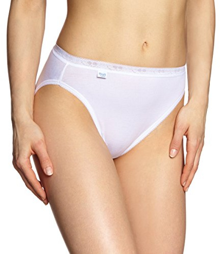 Sloggi Damen-Slip Basic+ 2er-Pack Single-Jersey weiß Größe 40