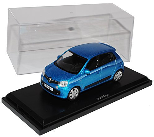 Norev Renautl Twingo III Pazifik Blau 5 Türer 3. Generation Ab 2014 1/43 Modell Auto mit individiuellem Wunschkennzeichen