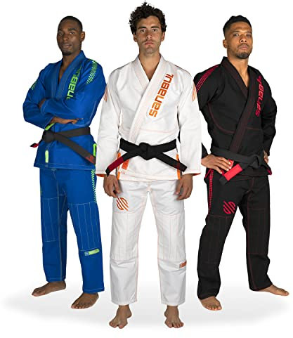 Sanabul Highlights Pro Brazilian Jiu Jitsu Gi Premium BJJ Gi IBJJF Competition - White, A0