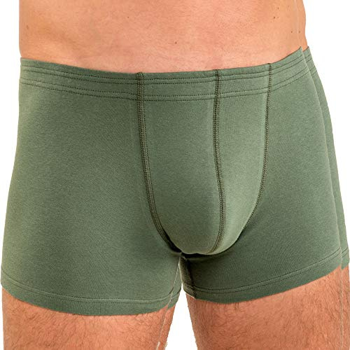 HERMKO 8900 2er Pack Herren Boxer Shorts Unterhose, Größe:D 5 = EU M, Farbe:Olive