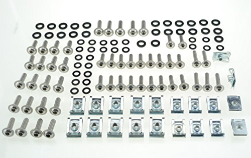 Schraubenset Motorrad Verkleidungsschrauben M5 M6 Edelstahl Clips Klemmen Neu