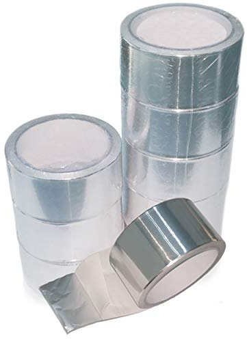 15 rotoli di nastro adesivo industriale in alluminio, 50 mm