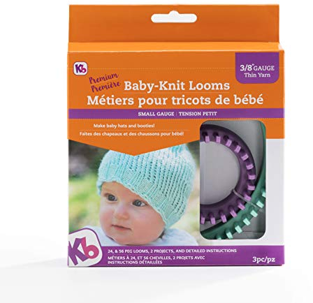 Authentic Knitting Board KB8200 KB Knitting Looms for Baby, Plastik, Easy Knit, 7.5 x 7.5 x 1.5