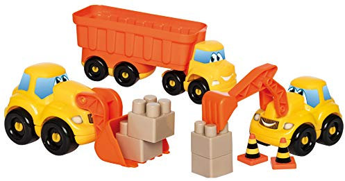 Jouets Ecoiffier -3346 - Coffret véhicules de chantier Abrick – Jeu de construction pour enfants – Dès 18 mois – Fabriqué en France