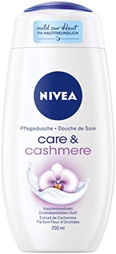 NIVEA Care & mere Nourishing Shower Creme, 250 ml, Rich Shower Gel with mere Extract and Delicate Orchid Fragrance, for Smooth Skin
