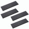 Novaliv Lot de 4 plateaux en ardoise - Rectangulaires - 40 x 30 x 0,5 cm - Noir - Assiettes de service pour sushis