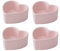 Sizikato Lot de 4 ramequins en porcelaine en forme de cœur 8,9 cm pour souffle, crème brûlée et sauces