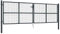 vidaXL Mesh Gartentor Verzinkter Stahl Doppelflügeltor Doppeltor Gartentür Zauntor Hoftor Zauntür Gartenpforte Einfahrtstor Tor 400x175cm Grau