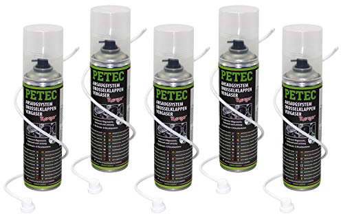 5xPETEC AGR Ventil Reiniger Drosselklappen- Ansaugsystem- Vergaserreiniger 500ml