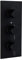 ENKI, Venice, TSV025, Concealed Thermostatic Triple Shower Mixer Valve with Two Outlets, Round Handles, Modern Bathrooms, Constant Temperature, Matt Black