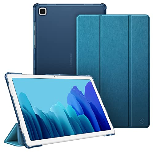 FINTIE Coque pour Samsung Galaxy Tab A7 10.4 Pouces 2020/2022, Housse de Protection Transparent Etui Mince et Léger Fonction Veille/Réveil Automatique, Bleu
