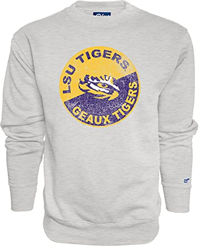 Blue 84 Herren Crewneck Sweatshirt Vintage Cap Grau, Herren, Sweatshirt, Crewneck Sweatshirt Vintage Cap Grey, LSU Tigers Grey, Large