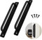 LuluDa 2 x Black Aluminium Alloy Door Handles Heavy Sliding Door Handles for Interior Exterior Barn Doors Wardrobe Cupboard Bedroom with 4 Screws, Black