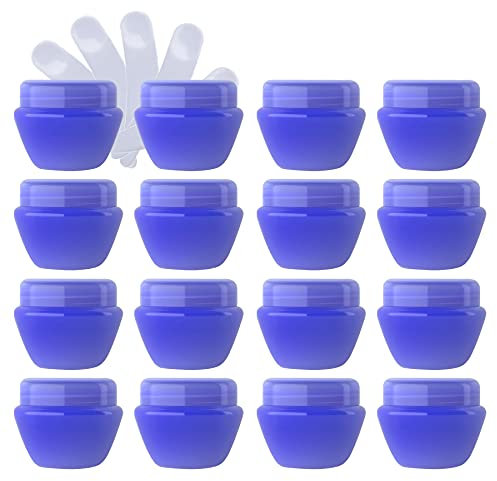 TIANZD 24 Pièces Vides Petit 30 ml Transparent Pot en Plastique avec Couvercle 30 g Pots de Cosmétique Crème de Bouteille Contenant pour des Produits Cosmétiques Baume à Lèvres avec 6x Spatules