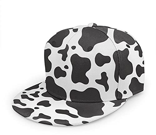 QQIAEJIA Unisex Baseball Cap Cow Spots Print Adults Printed Caps Hats Adjustable Straight Brim Hat Black