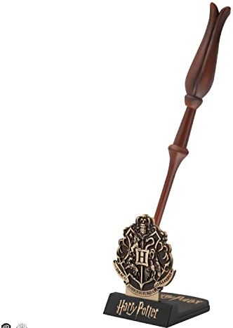 Cinereplicas Harry Potter - Stylo-baguette Luna Lovegood avec socle et marque-page lenticulaire - Licence officielle