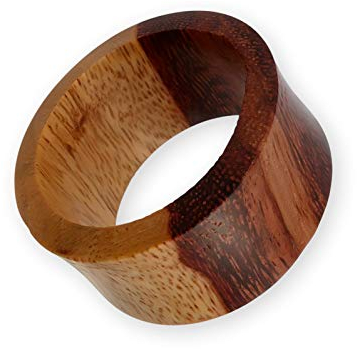 Fly Style Piercing Ohr Tunnel Plug - Ohr Piercings - Earplug Holz - Piercing Schmuck, Grösse:18 mm (Paar)