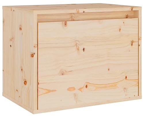 vidaXL Massivholz Kiefer Wandschrank Hängeschrank TV Schrank Fernsehschrank Lowboard Fernsehtisch Regal Aufbewahrung Badschrank 45x30x35cm