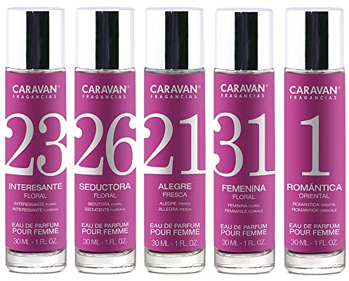5 x Caravan Parfums für Damen Nr. 1 + Nr. 21 + Nr. 23 + Nr. 26 + Nr. 31.