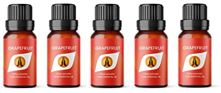 Aroma Energy | Grapefruit Essential Oil - 50ml (5 x 10ml Bottles) - 100% Pure & Natural