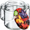 KADAX Bocaux hermétiques en verre de 200 ml, petits plateaux avec couvercle à vis pour fruits en conserve, confitures et miel (lot de 100, fruits colorés)