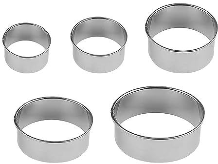 5PCS Cookie Cutter Pastry Cutter Stainless Steel Cake Biscuit Cutting Set for Baking