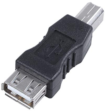 ZDdo USB Druckeradapter Typ A weiblich zu Typ B maennlich Adapter Schwarz Silber Ton