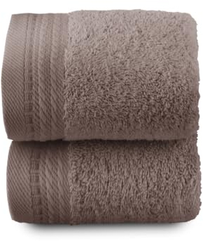Top Towel - Premium - Grandes Serviettes de Bain - Serviettes de Bain - 2 Serviettes pour Le Visage ou Le Bidet - 30x50 cm - 100% Coton - 600 Grammes - Vison