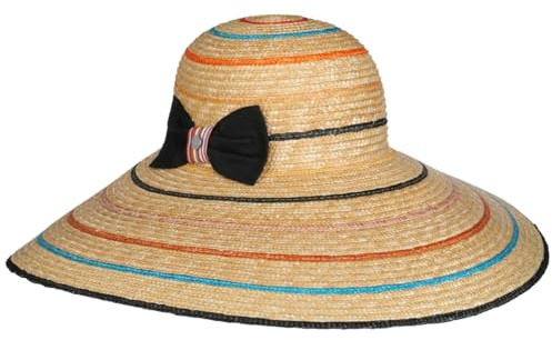 LIERYS Colour Rings Schlapphut Sonnenhut Schleife Damen Naturfarbener Hut Frühjahr Sommer