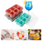 3 Packs Mini Eiswürfelform Mit Deckel,Leicht Zu Lösende Eiswürfelform Silikon Klein Quadratische Eiswürfel,Kleiner Kühlschrank Eiswürfelform Mini,Klein Ice Cube Tray für Soda, Bier, Whiskey, Saft
