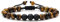 TINGN Herren Lavastein Armband, Natürliches Tigerauge Schwarzer Lavastein Herren Angst Armband Verstellbare Herren Armband Geschenke für Männer Freund Geschenke