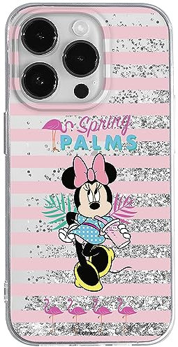 ERT GROUP mobile phone case for Apple Iphone 14 PRO MAX original and officially Licensed Disney pattern Minnie 028 optimally adapted to the mobile phone, with glitter overflow effect