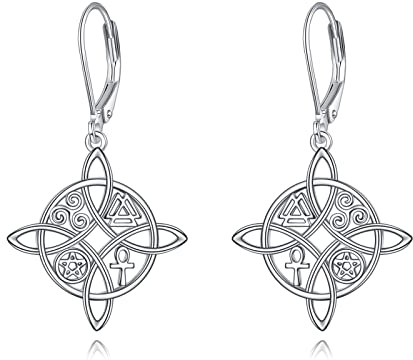 Hexen Ohrringe Silber 925 Hexenknoten Ohrringe Keltischer Knoten Hexen Schmuck Geschenke Damen