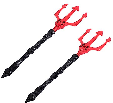 COLLBATH 2 Piezas Accesorios Cosplay Juguetes Simulación Segura Tridente Juguetes Tenedor Infantiles