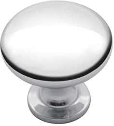Probrico 25 pièces poignée de porte d'armoire solide vanité poignée champignon cuisine armoire tiroir diamètre 30MM Chrome poli