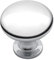 Probrico 25 pièces poignée de porte d'armoire solide vanité poignée champignon cuisine armoire tiroir diamètre 30MM Chrome poli