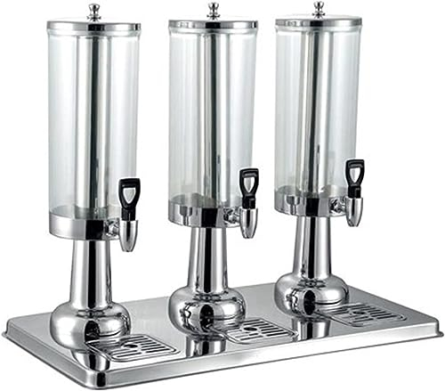 Dispensador de Bebidas con Grifo, Frasco Recipiente Frío Caliente de Acero Inoxidable, Dispensador de Bebidas 3L/6L/9L, for Fiestas Eventos Catering Restaurante Hogar Autoservicio ( Size : TripleHeads