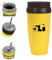 VNDUIFH Twizz-Tasse, 325 ml Twizz-Kaffeetasse, Becher mit Strohhalm aus doppeltem Silikon, drehbarer, auslaufsicherer Becher, Warmer und kälteisolierender doppellagiger Becher (F)