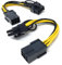 2pcs. 10cm 6-Pin PCIe to 8-Pin PCIe Adapter Power Cable, Video Graphics Card Power PCI Express Lead Adapter