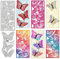 BENECREAT 2 Stück 3D Schmetterlings-Metallstanzungen, Vertikale Schmetterlingsrand-Stanzformen Schnittschablonen zum DIY-Scrapbooking, Dekoratives Prägepapier, Scrapbooking 0.8mm Dick