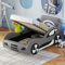 Sweiko Kinderbett, Rennwagen, 90 x 200 cm, mit Lattenrost, Bettkasten, Bettgestell, Schlafzimmer (ohne Matratze) (grau)