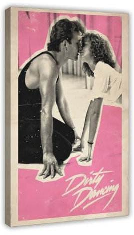 AAVEDA Filmposter Dirty Dancing 7, Leinwand, Schlafzimmer, Dekoration, Sportlandschaft, Büro, Raumdekoration, Geschenk, Rahmen-Stil, 40 x 60 cm
